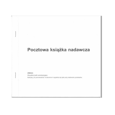 POCZTOWA KSIĄŻKA NADAWCZA (BIU346)