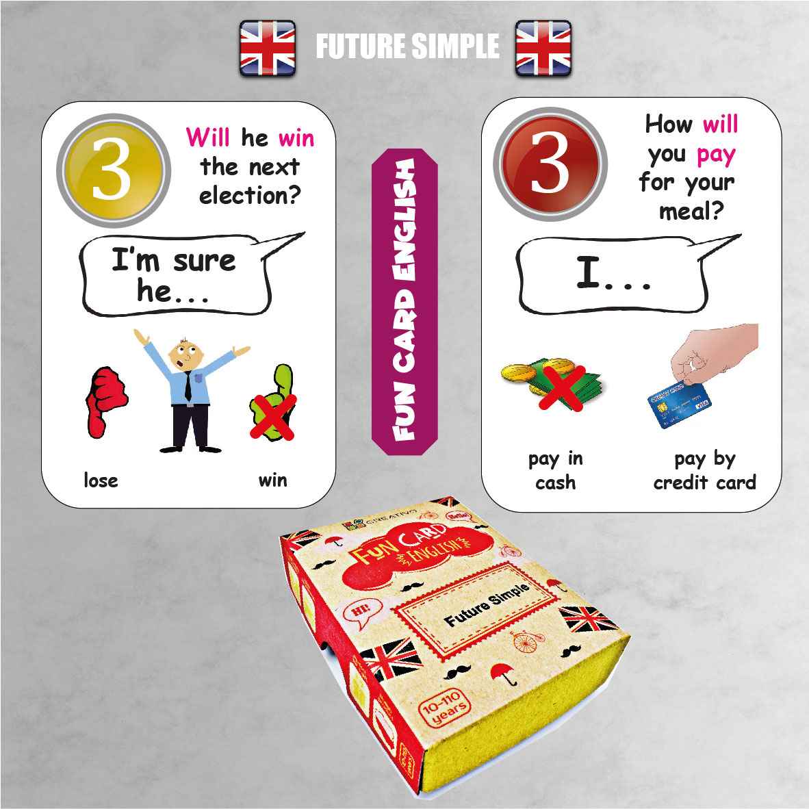 FUN CARD ENGLISH FUTURE SIMPLE