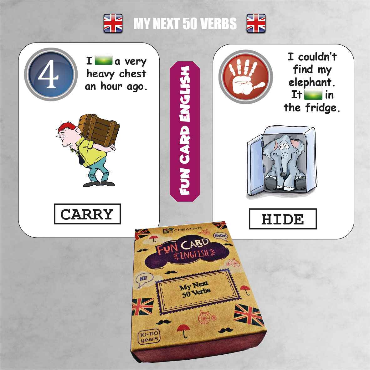FUN CARD ENGLISH MY NEXT 50 VERBS