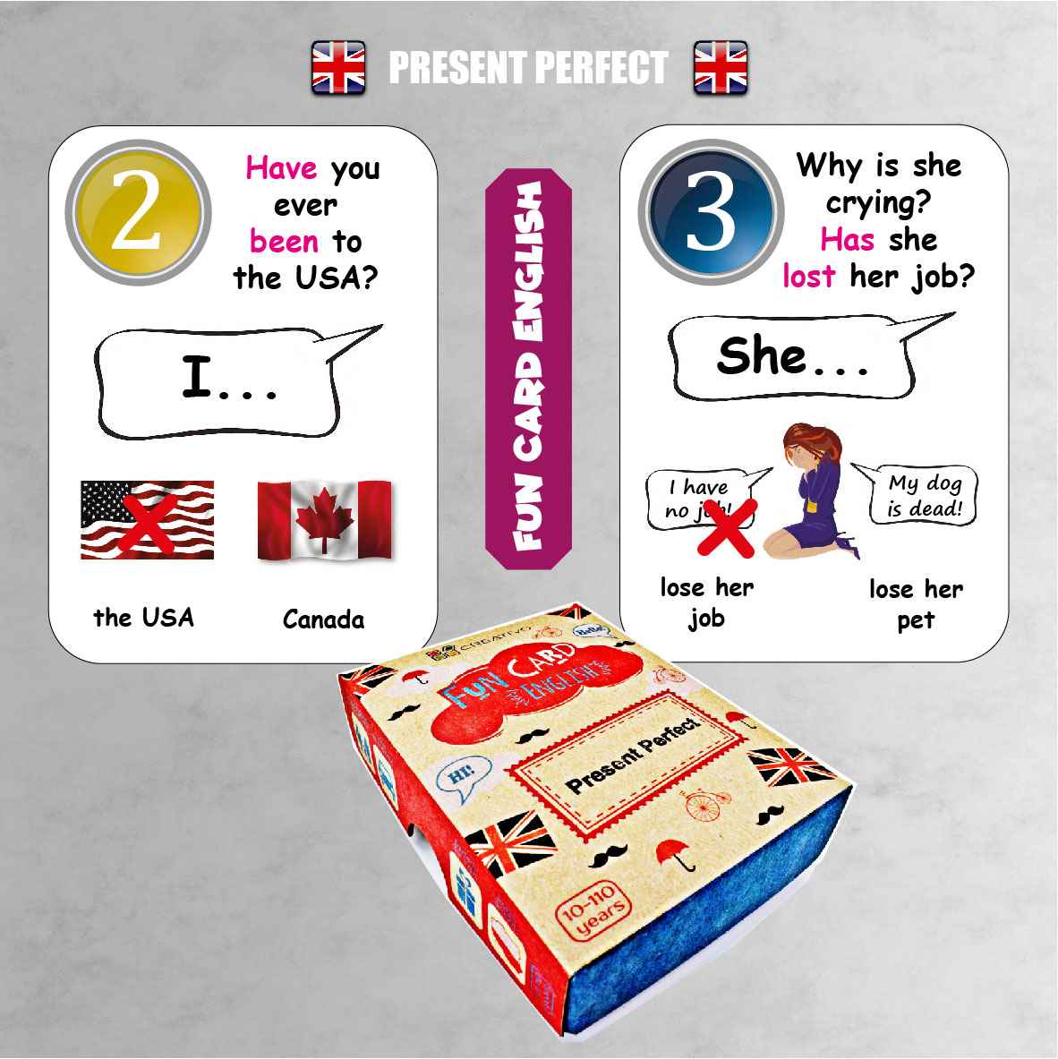 FUN CARD ENGLISH PRESENT PERFECT
