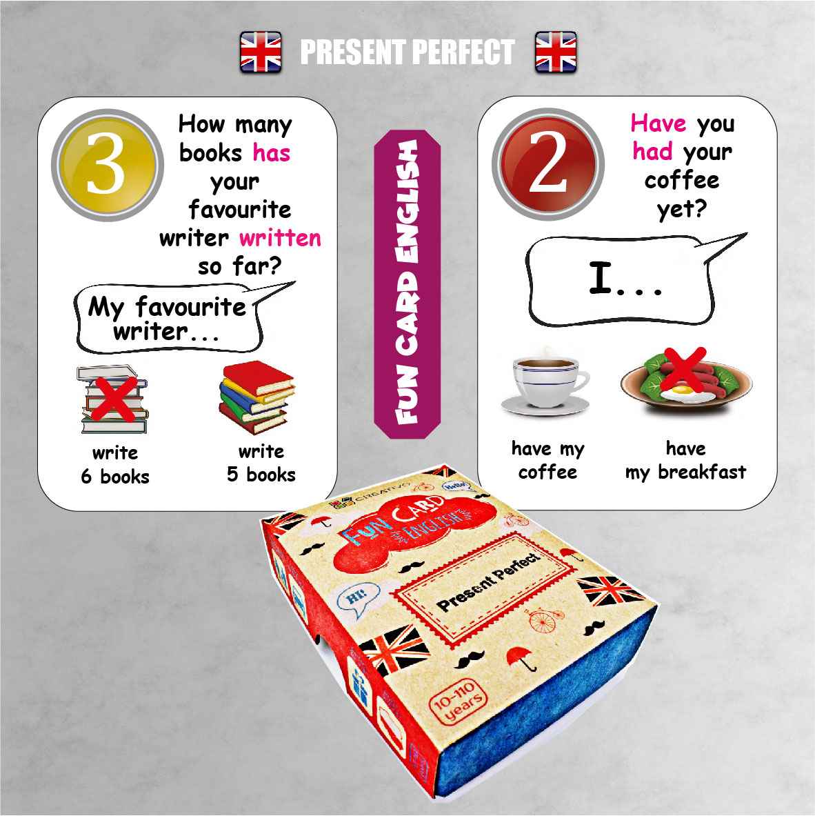 FUN CARD ENGLISH PRESENT PERFECT