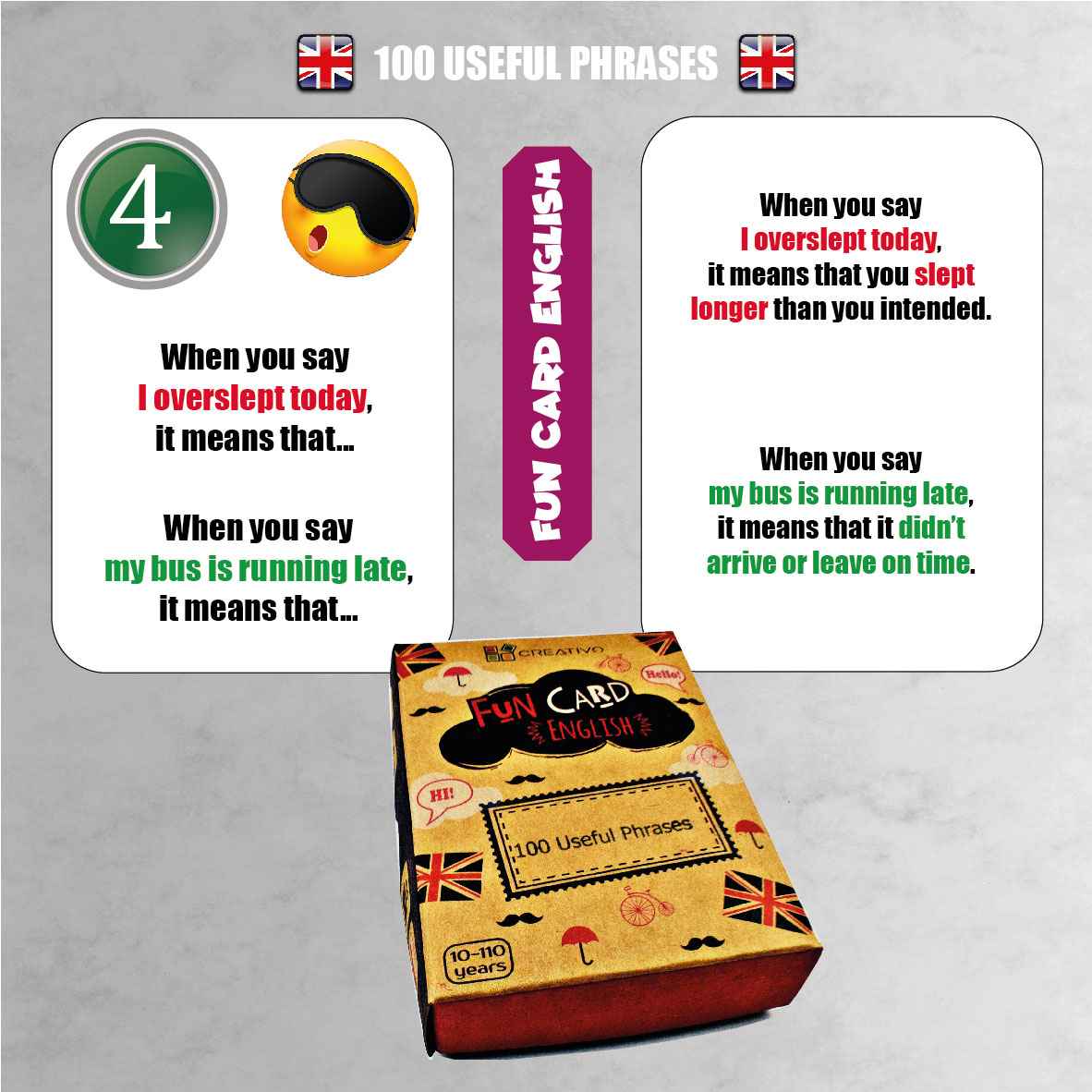 FUN CARD ENGLISH 100 useful phrases