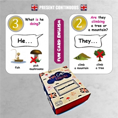 FUN CARD ENGLISH PRESENT CONTINUOUS (CRE014)