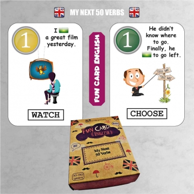 FUN CARD ENGLISH MY NEXT 50 VERBS (CRE012)