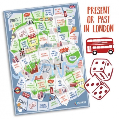 PRESENT OR PAST IN LONDON - GRA PLENEROWA DO NAUKI J. ANGIELSKIEGO /POZIOM A1/B2 (JOB379)