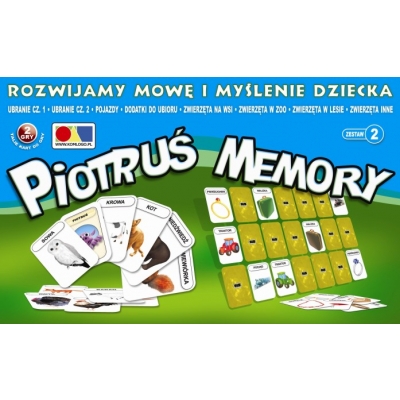 PIOTRUŚ MEMORY - ZESTAW 2. ROZWIJAMY MOWĘ I MYŚLENIE DZIECKA