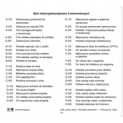 DAĆ RZECZY SŁOWO. HISTORYJKI OBRAZKOWE 1 - TERAPIA LOGOPEDYCZNA (KSI118)