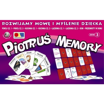 PIOTRUŚ MEMORY - ZESTAW 3. ROZWIJAMY MOWĘ I MYŚLENIE DZIECKA