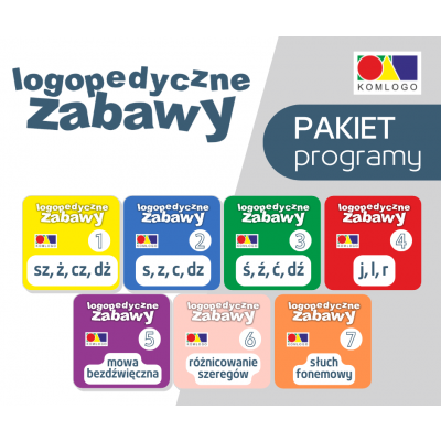 PAKIET LOGOPEDYCZNE ZABAWY - ZESTAW 7 PROGRAMÓW (LOG187)