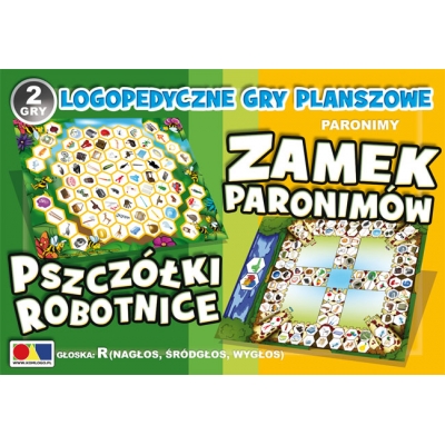 PSZCZÓŁKI ROBOTNICE I ZAMEK PARONIMÓW / GŁOSKA R - PLANSZOWE GRY LOGOPEDYCZNE  (LOG154)