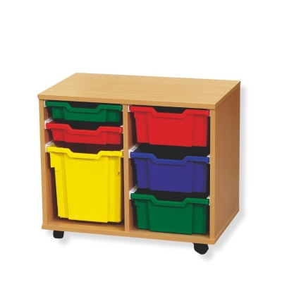 SZAFKA Z POJEMNIKAMI GRATNELLA PODWÓJNA NA KÓŁKACH (OLM411)