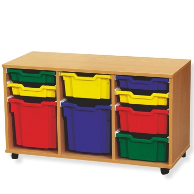 SZAFKA Z POJEMNIKAMI GRATNELLA POTRÓJNA NA KÓŁKACH (OLM040)