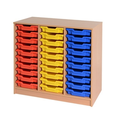 SZAFKA Z POJEMNIKAMI GRATNELLA POTRÓJNA WYSOKA /30 POJEMNIKÓW PŁYTKICH (OLM053A)