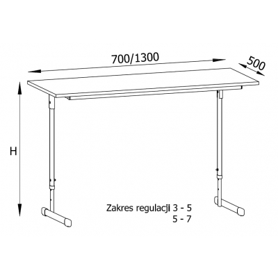 STÓŁ REGULOWANY ZBYSZEK 1-OSOBOWY (OLS194)