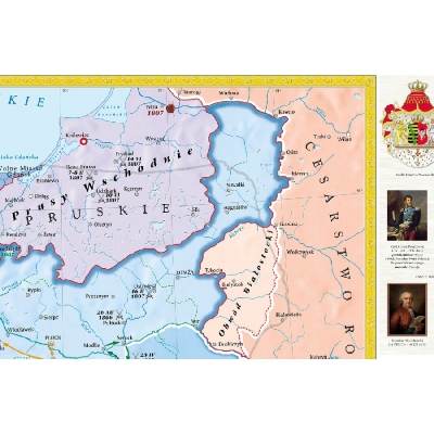 MAPA KSIĘSTWO WARSZAWSKIE W LATACH 1807-1815 (MERH35)