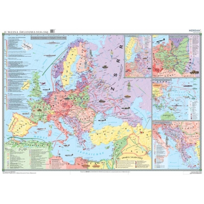 MAPA II WOJNA ŚWIATOWA 1939-42 (MERH52)