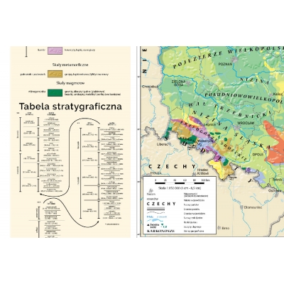 MAPA ŚCIENNA POLSKI GEOLOGIA -  TEKTONIKA I STRATYGRAFIA (MER102)