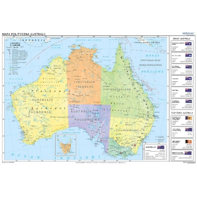 MAPA ŚCIENNA AUSTRALII POLITYCZNA (MER007)