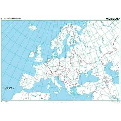 MAPA EUROPY KONTUROWA (MER245)