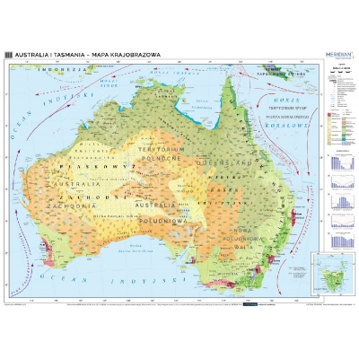 MAPA ŚCIENNA AUSTRALII KRAJOBRAZOWA (MER011)