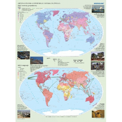 MAPA ŚCIENNA ŚWIATA  ZRÓŻNICOWANIE GOSPODARCZE I SPOŁECZNE (MER018)