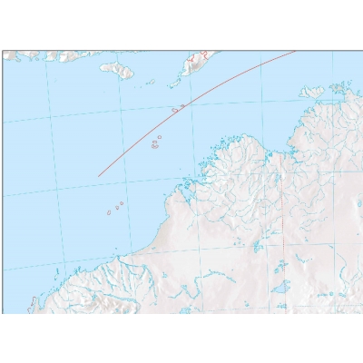 MAPA ŚCIENNA AUSTRALII KONTUROWA DO ĆWICZEŃ (MER010)