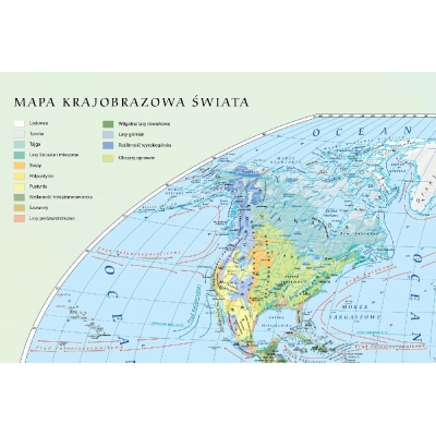 MAPA ŚCIENNA ŚWIATA KRAJOBRAZOWA (MER023)