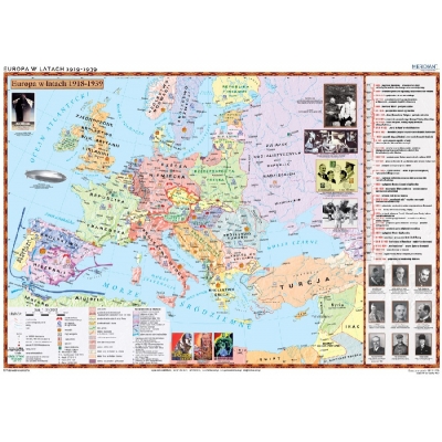 MAPA EUROPA W LATACH 1919-1939 (MERH17)