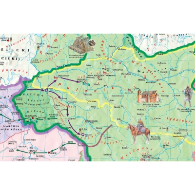 MAPA POLSKA PIERWSZYCH PIASTÓW (MERH11)