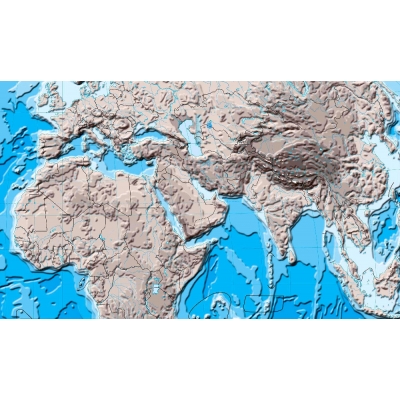 DWUSTRONNA MAPA ŚCIENNA ŚWIATA FIZYCZNA Z ELEMENTAMI EKOLOGII /MAPA HIPSOMETRYCZNA DO ĆWICZEŃ /DUO 1:26.000.000 (MER002)