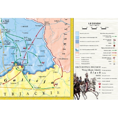 MAPA KSIĘSTWO WARSZAWSKIE W LATACH 1807-1815 (MERH35)