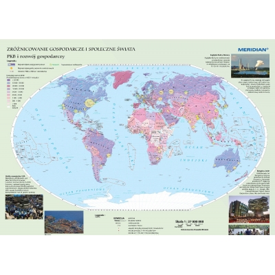 MAPA ŚCIENNA ŚWIATA  ZRÓŻNICOWANIE GOSPODARCZE I SPOŁECZNE (MER018)