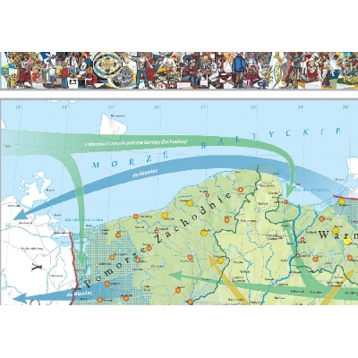 MAPA MIGRACJE LUDNOŚCI NA ZIEMIACH POLSKICH PO II WOJNIE ŚWIATOWEJ 1944-59 (MERH60)