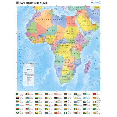 MAPA ŚCIENNA AFRYKI POLITYCZNA (MER004)