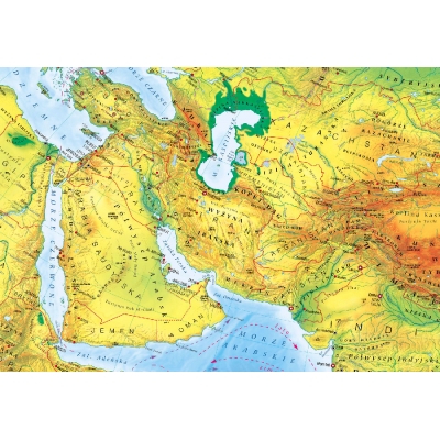 MAPA ŚCIENNA AZJI FIZYCZNA (MER292)