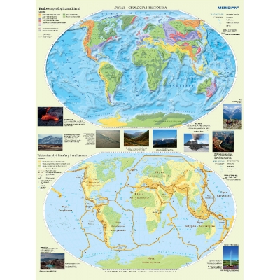 MAPA ŚCIENNA ŚWIATA GEOLOGIA I TEKTONIKA (MER021)