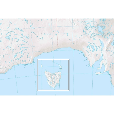 MAPA ŚCIENNA AUSTRALII KONTUROWA DO ĆWICZEŃ (MER010)