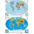 DWUSTRONNA MAPA ŚCIENNA ŚWIATA POLITYCZNA /FIZYCZNA Z ELEMENTAMI EKOLOGII /DUO /2021 (MER097)
