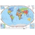 DWUSTRONNA MAPA ŚCIENNA ŚWIATA POLITYCZNA /FIZYCZNA Z ELEMENTAMI EKOLOGII /DUO /2021 (MER097)