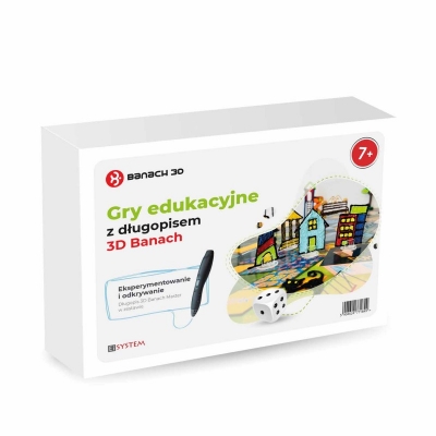 GRY EDUKACYJNE Z DŁUGOPISEM 3D BANACH (ROZ047-4)