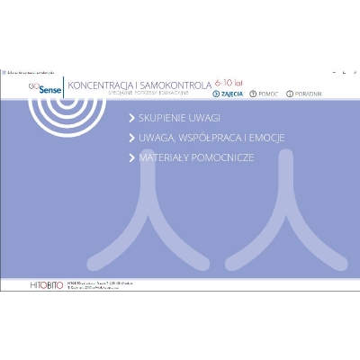 GoSense. KONCENTRACJA I SAMOKONTROLA. SPECJALNE POTRZEBY EDUKACYJNE 6-10 LAT - PROGRAM INTERAKTYWNY (HIT008)