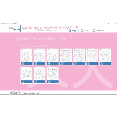 GoSense. KOORDYNACJA I GRAFOMOTORYKA. SPECJALNE POTRZEBY EDUKACYJNE 6-10 LAT - PROGRAM INTERAKTYWNY (HIT009)