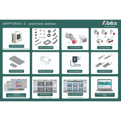 ROBOT ABILIX KRYPTON 8 V2 EDU - ZESTAW DLA KLAS 5-8