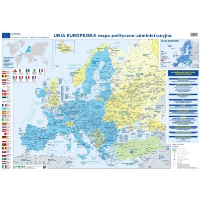 MAPA ŚCIENNA EUROPY - UNIA EUROPEJSKA 1: 4.700.000 (GMA185)