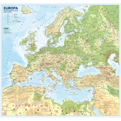 MAPA ŚCIENNA EUROPY - FIZYCZNA / POLITYCZNA 1:5.900.000 (GMA173)