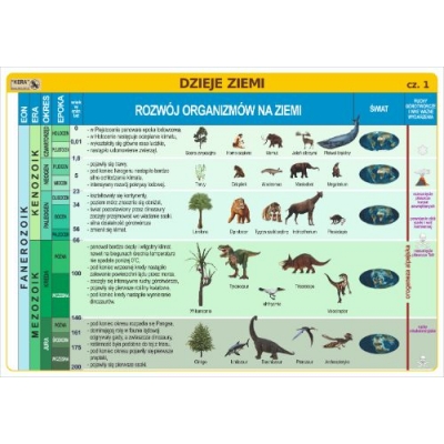 DZIEJE ZIEMI-ROZWÓJ ORGANIZMÓW CZ.1 PLANSZA  (PLA527)