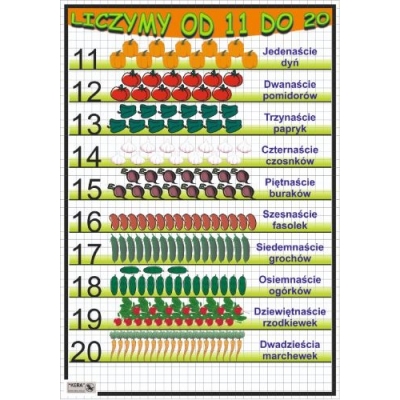 LICZYMY OD 11 DO 20 PLANSZA (PLA548)