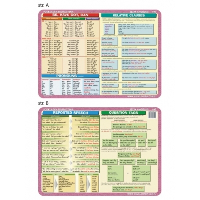 PODKŁADKA EDUKACYJNA - Be, have, can, relative clauses, reported speech… (GEO157)