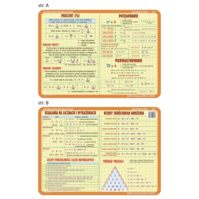 PODKŁADKA EDUKACYJNA - Procent, potęgowanie, pierwiastkowanie, działania… (GEO157)