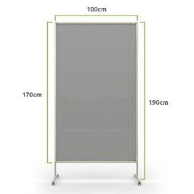 TABLICA EKSPOZYCYJNA MAGNETYCZNO-SUCHOŚCIERALNA WYM: 100x170 /190 NA KÓŁKACH (TGR005-2)